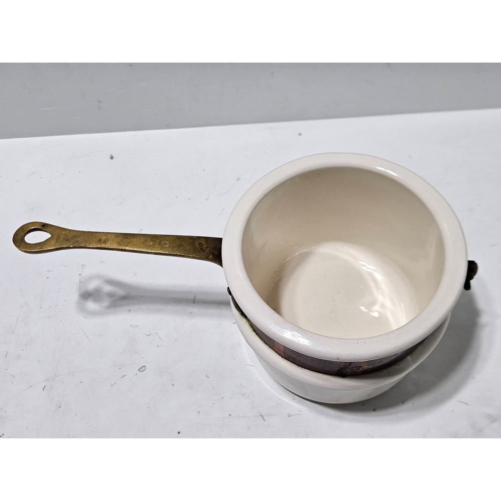 Waldow Brooklyn NY Ceramic Copper Brass Double Boiler Ceramic Pot Only - Picture 2 of 12